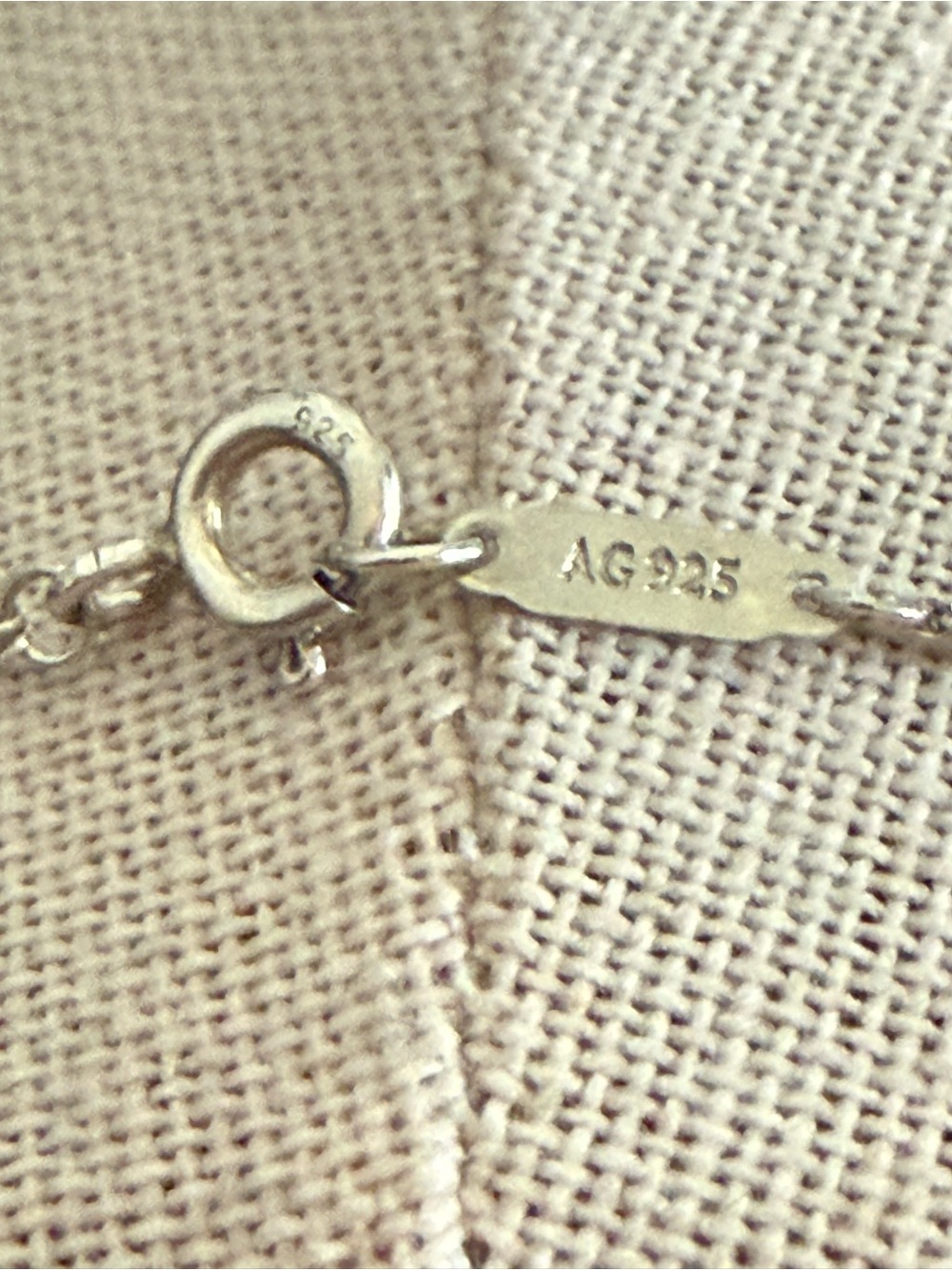 Please Return to Tiffany & Co. 925 Silver Heart Double Chain 16” Necklace - Picture 4 of 5
